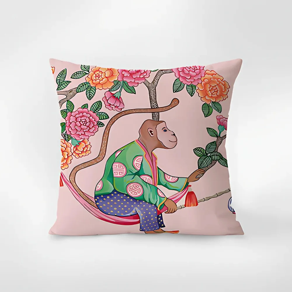 Zebra Tapestry Tassel Cushion Cover - Image 3