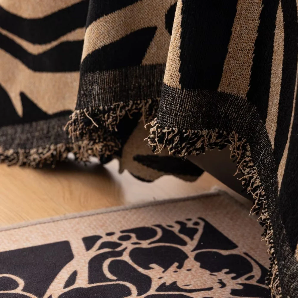 Zentara Chenille Zebra Geometric Sofa Cover - Image 7